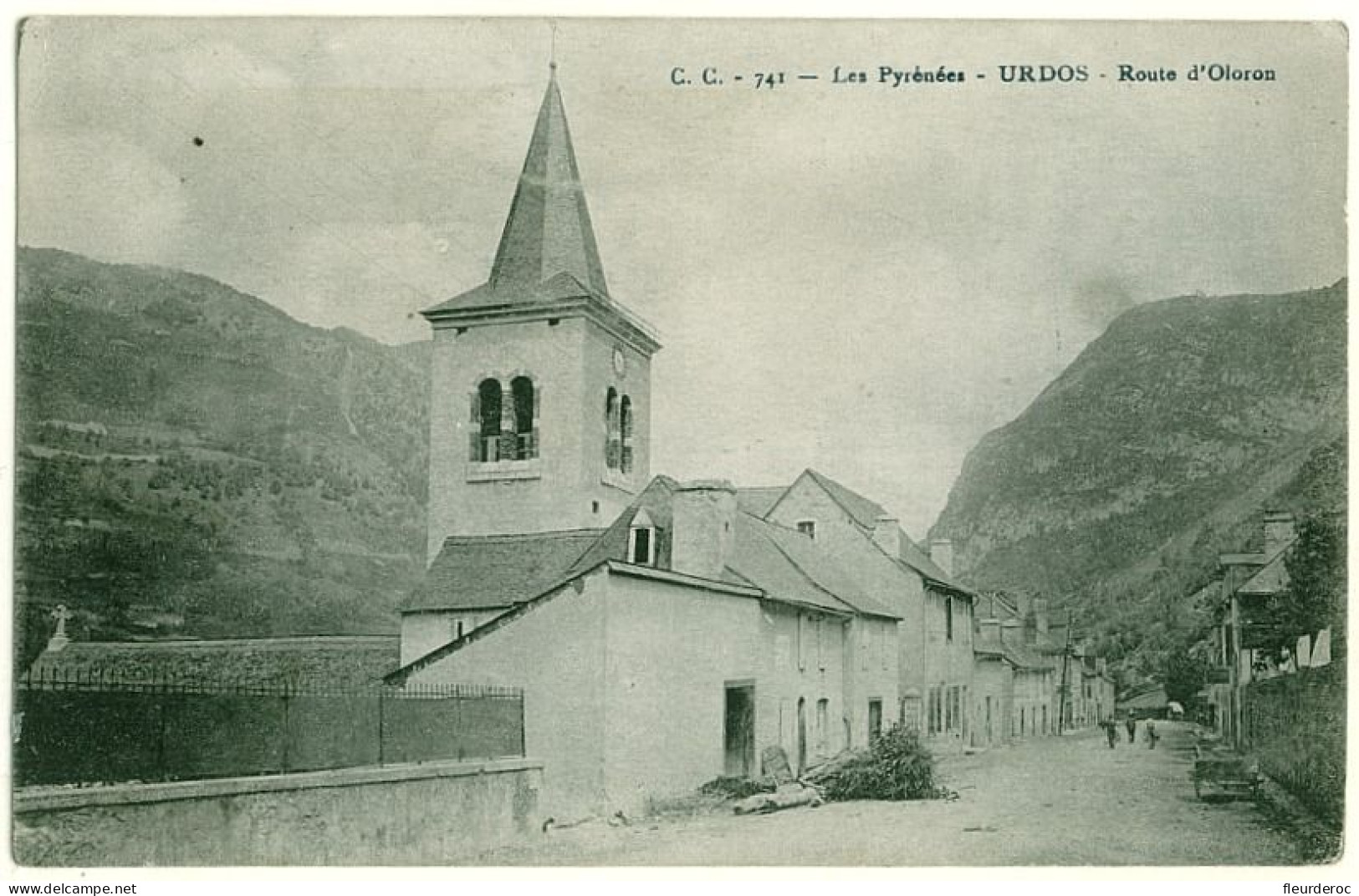 64 - B55911CPA - URDOS - ASPE - Route Oloron - Très Bon état - PYRENEES-ATLANTIQUES - Autres & Non Classés