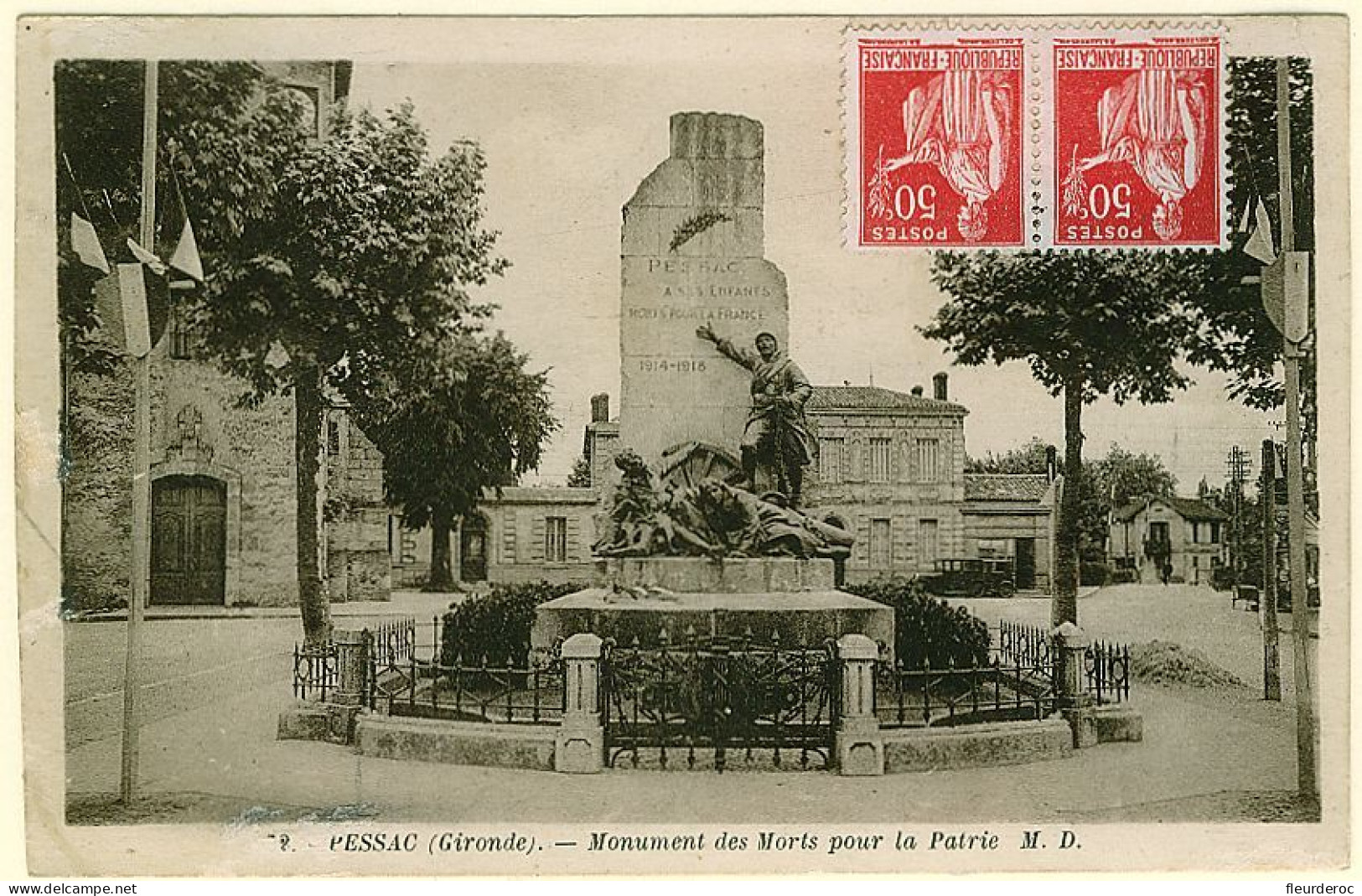 33 - BB53397CPA - PESSAC - Monument Des Morts - Très Bon état - GIRONDE - Pessac