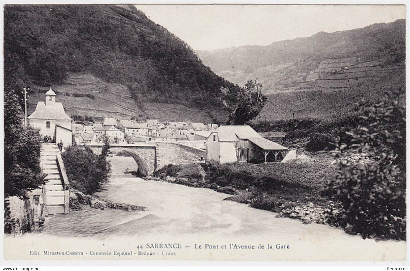 64 - B57470CPA - SARRANCE - ASPE - Pont Et Avenue De La Gare - Très Bon état - PYRENEES-ATLANTIQUES - Autres & Non Classés