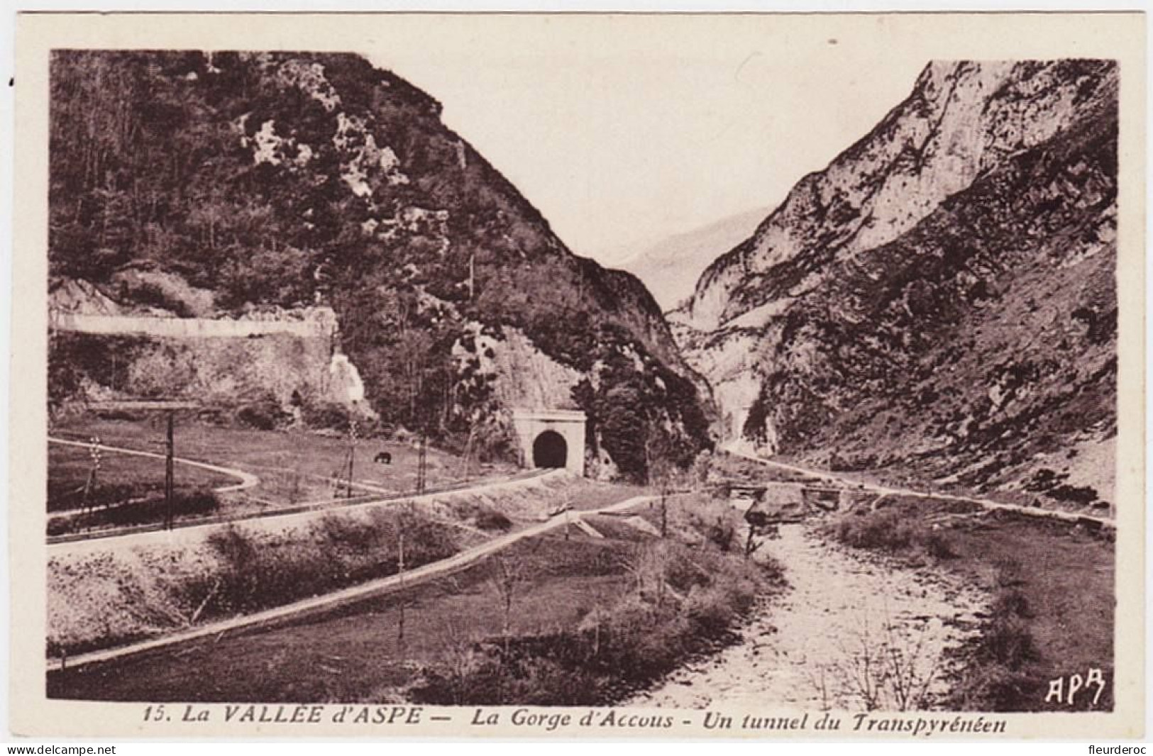 64 - B57546CPA - ACCOUS - ASPE - Un Tunnel Du Transpyreneen - Gorge D'accous - Parfait état - PYRENEES-ATLANTIQUES - Autres & Non Classés