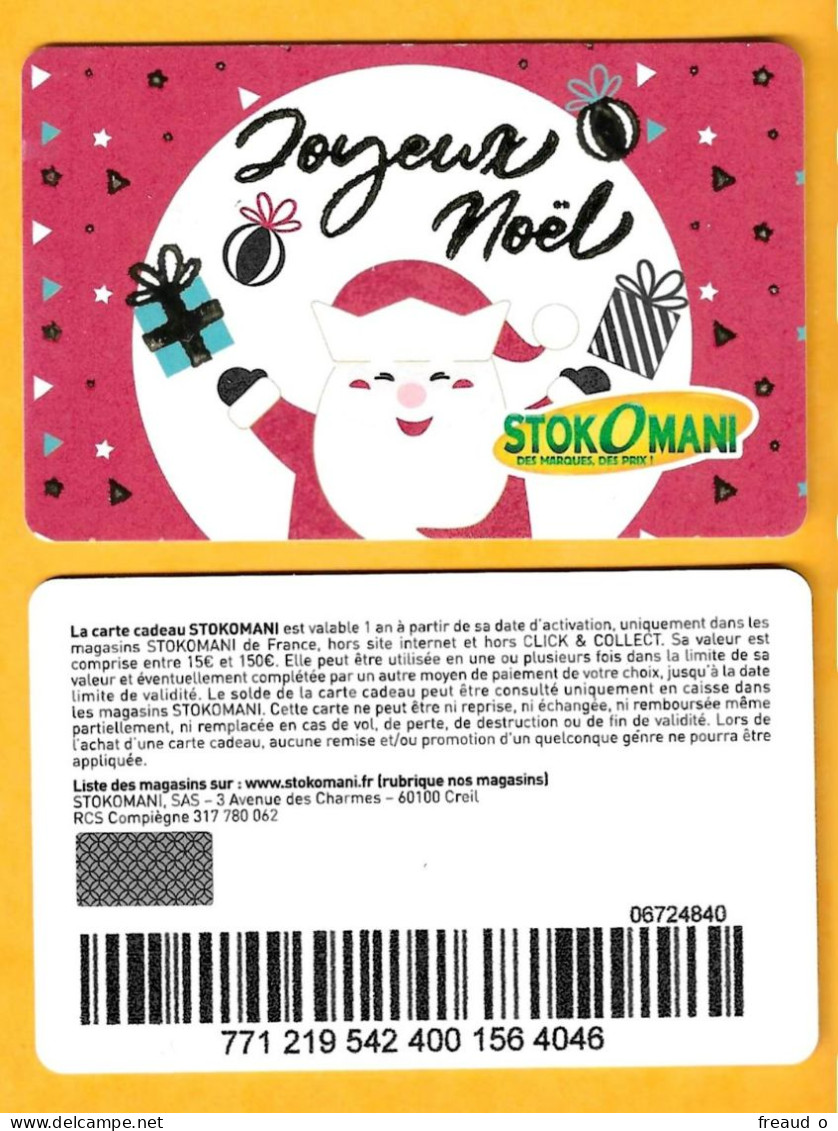 Carte Cadeau - STOKOMANI - Joyeux Noêl - - Tarjetas De Regalo