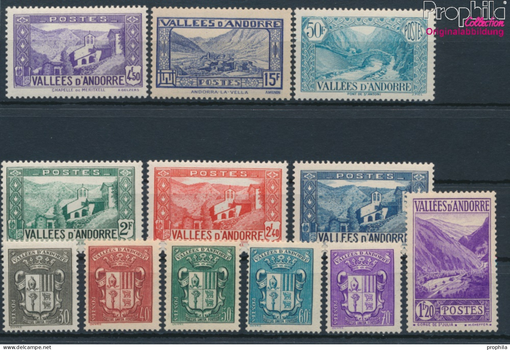 Andorra - Französische Post Postfrisch Landschaften 1942 Landschaften  (10368401 - Unused Stamps