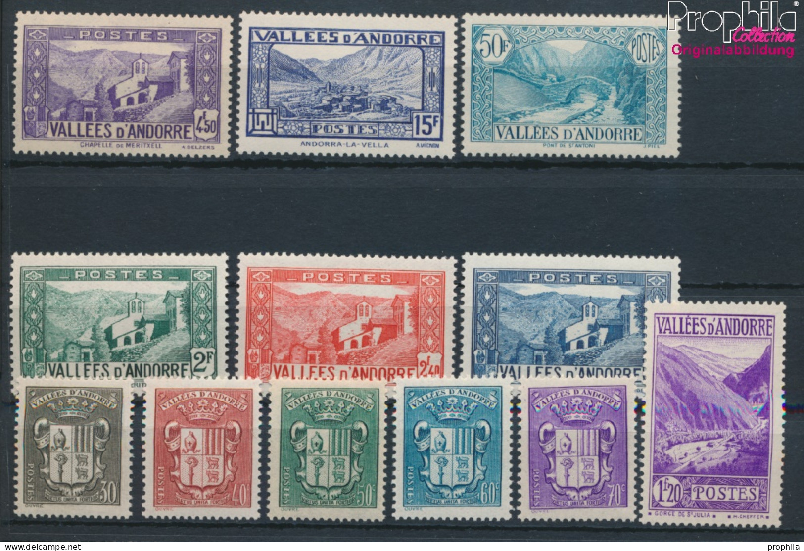 Andorra - Französische Post Postfrisch Landschaften 1942 Landschaften  (10368763 - Unused Stamps