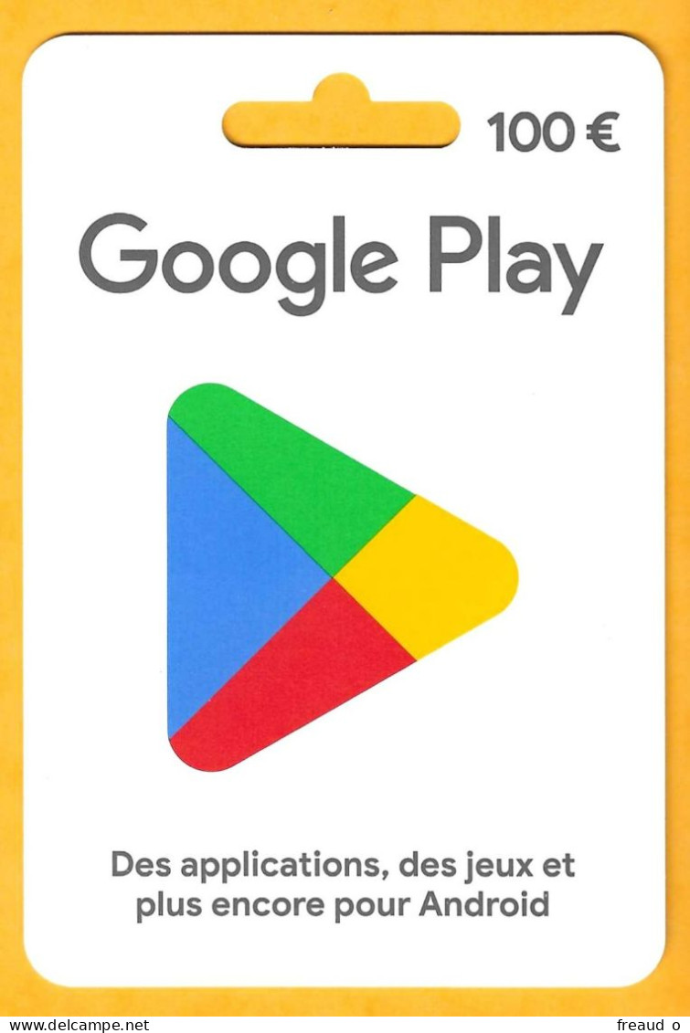 Carte Cadeau Google Play 100€ - A63 - - Tarjetas De Regalo