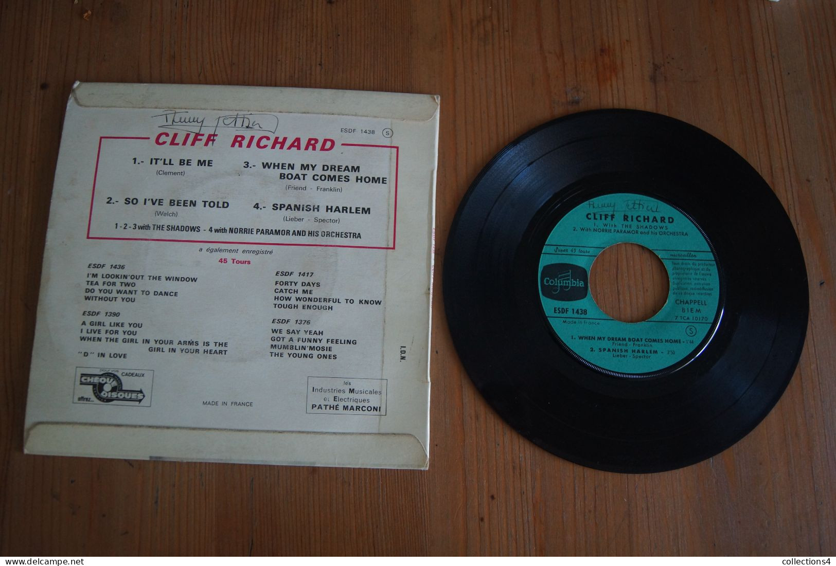 CLIFF RICHARD WITH THE SHADOWS IT LL BE ME  EP 1962 LANGUETTE - 45 Toeren - Maxi-Single