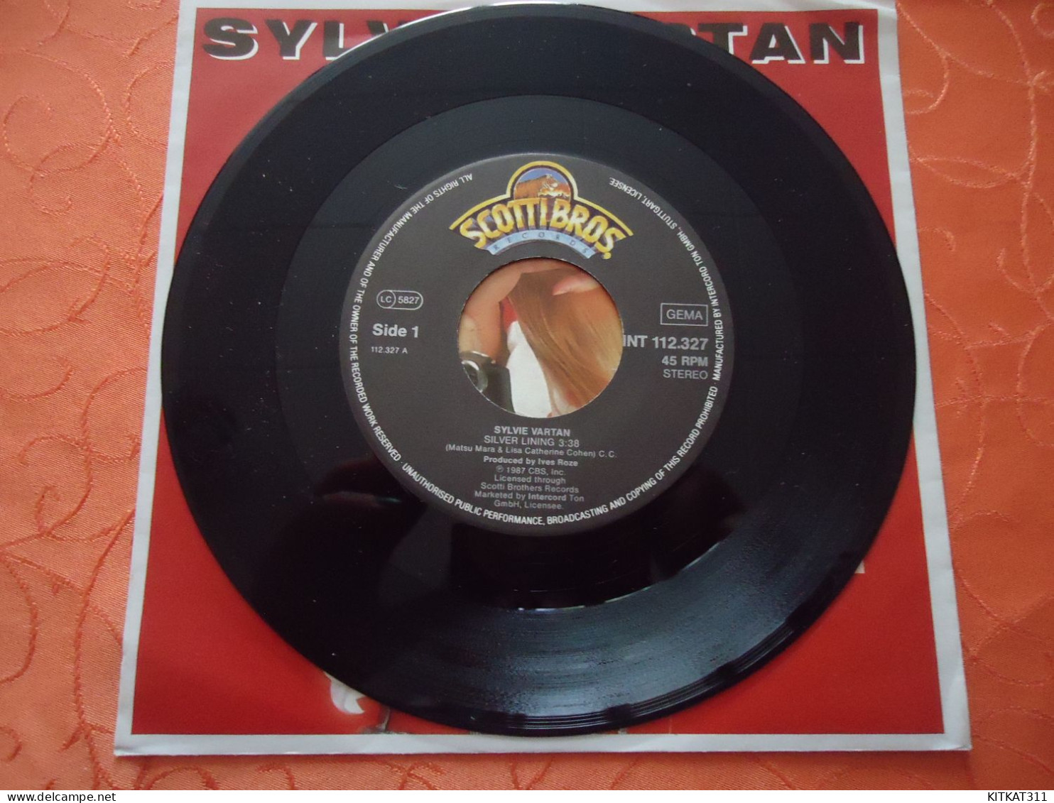 45 T SYLVIE VARTAN  1988 SCOTTI BROS-2 TITRES - Other & Unclassified