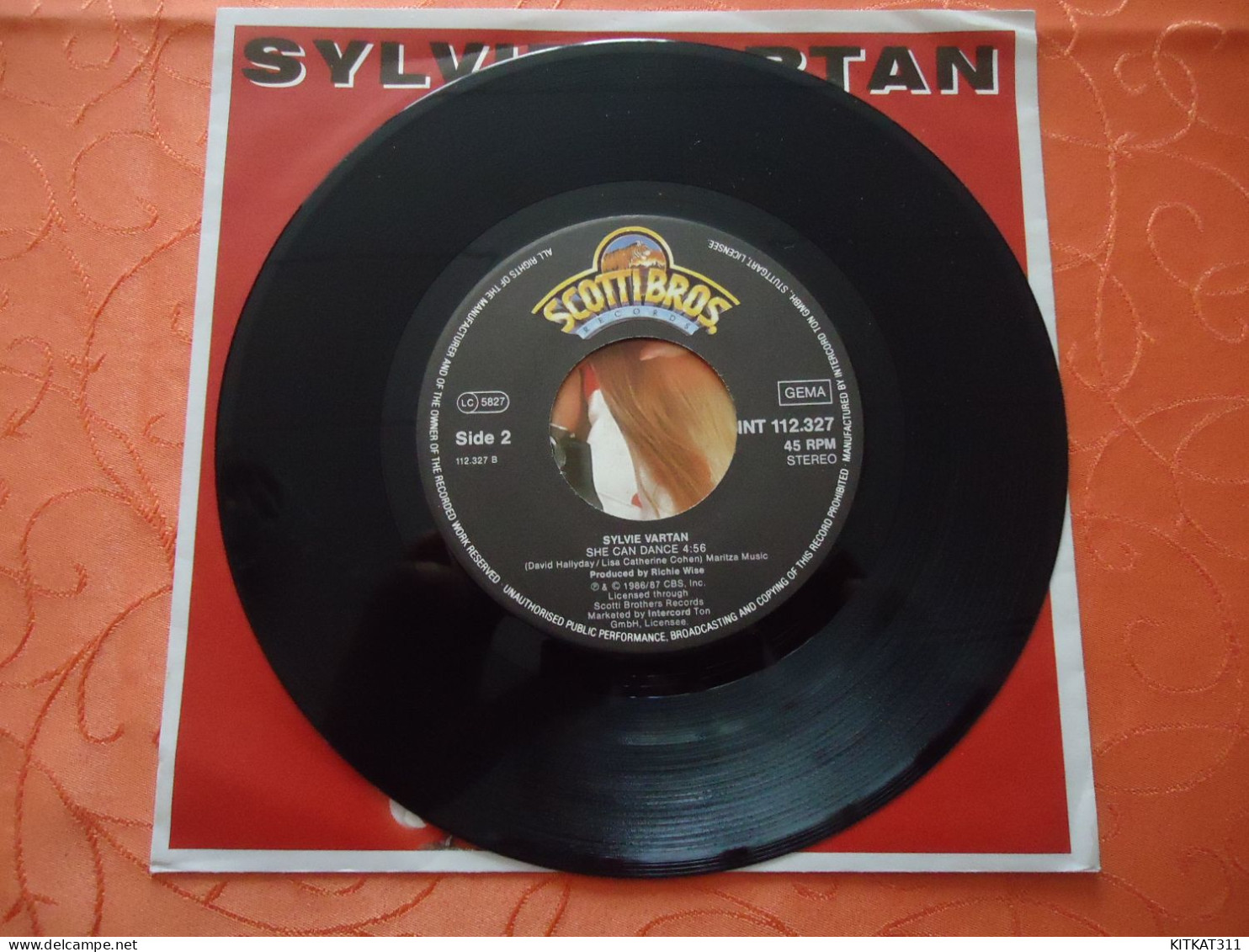 45 T SYLVIE VARTAN  1988 SCOTTI BROS-2 TITRES - Altri & Non Classificati