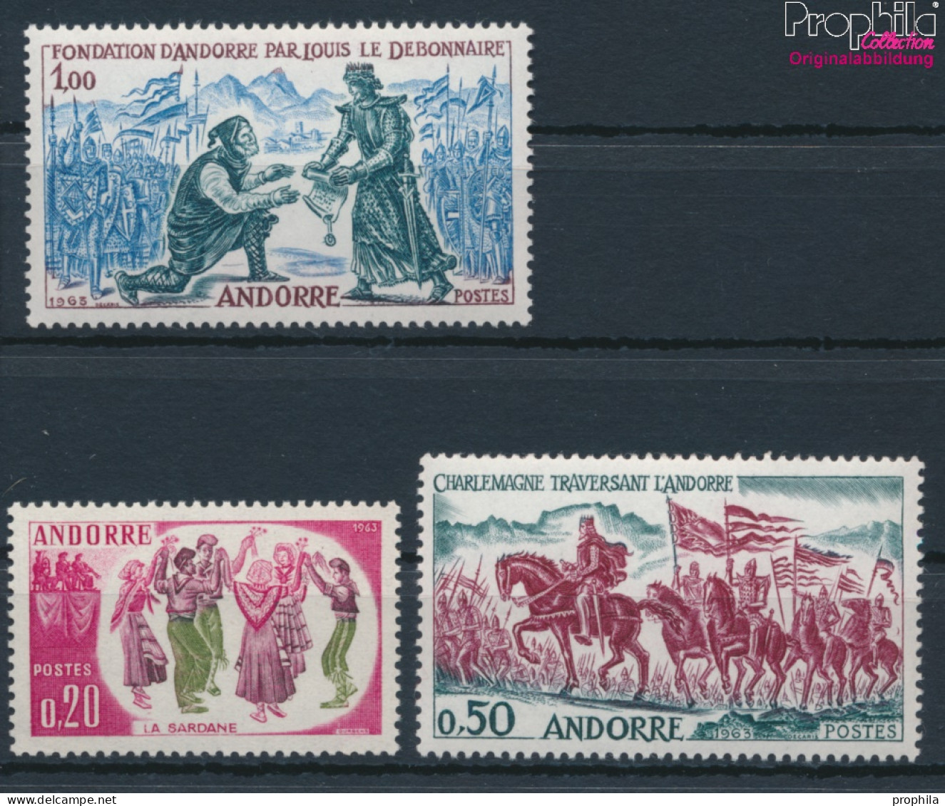 Andorra - Französische Post Postfrisch Geschichtsbilder 1963 Geschichtsbilder  (10368390 - Ungebraucht