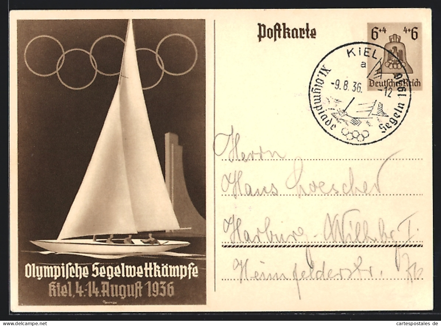 AK Kiel, Olympia, August 1936, Olympische Segelwettkämpfe  - Otros & Sin Clasificación