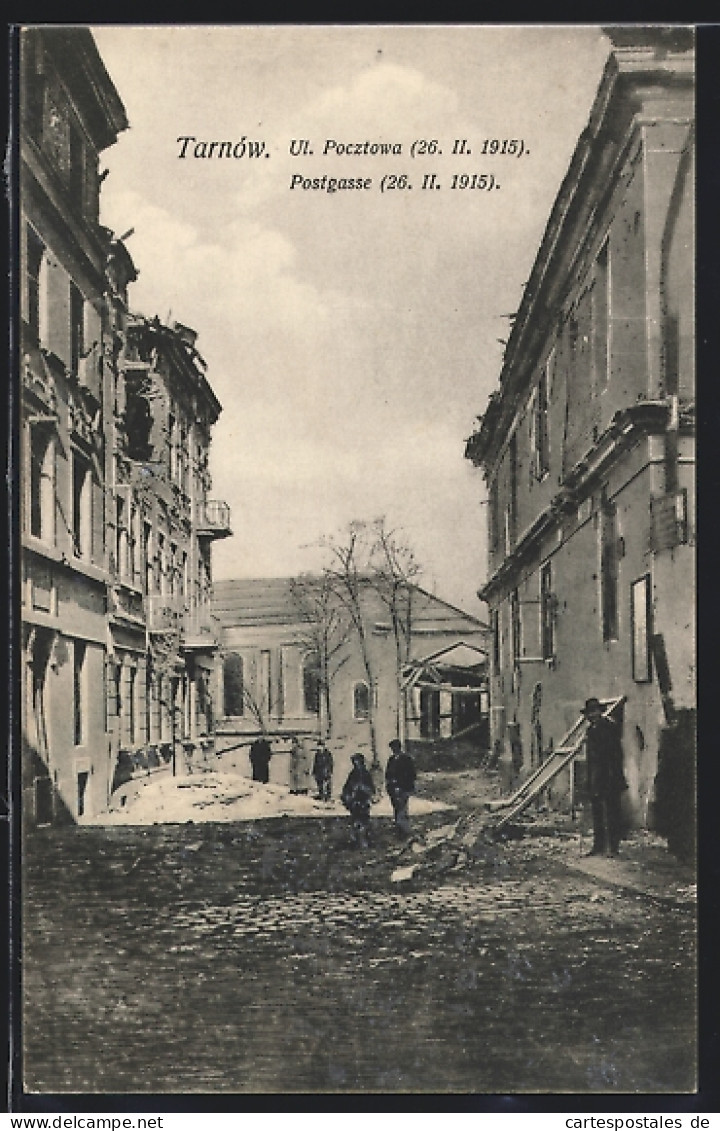 AK Tarnow, Postgasse Im Jahr 1915  - Polonia