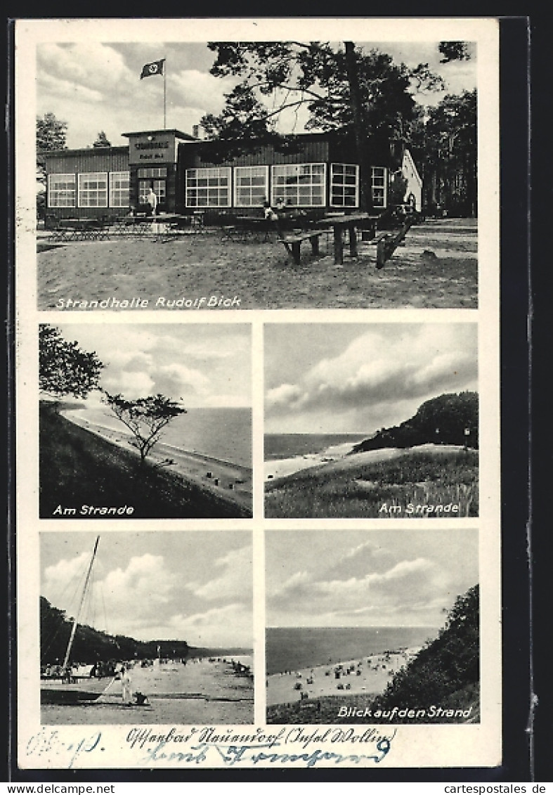 AK Neuendorf, Strandhalle Rudolf Bick, Strand  - Pommern