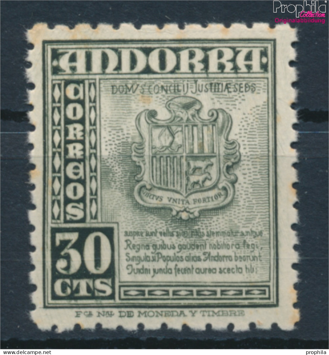Andorra - Spanische Post 45 Postfrisch 1948 Symbole (10368381 - Unused Stamps