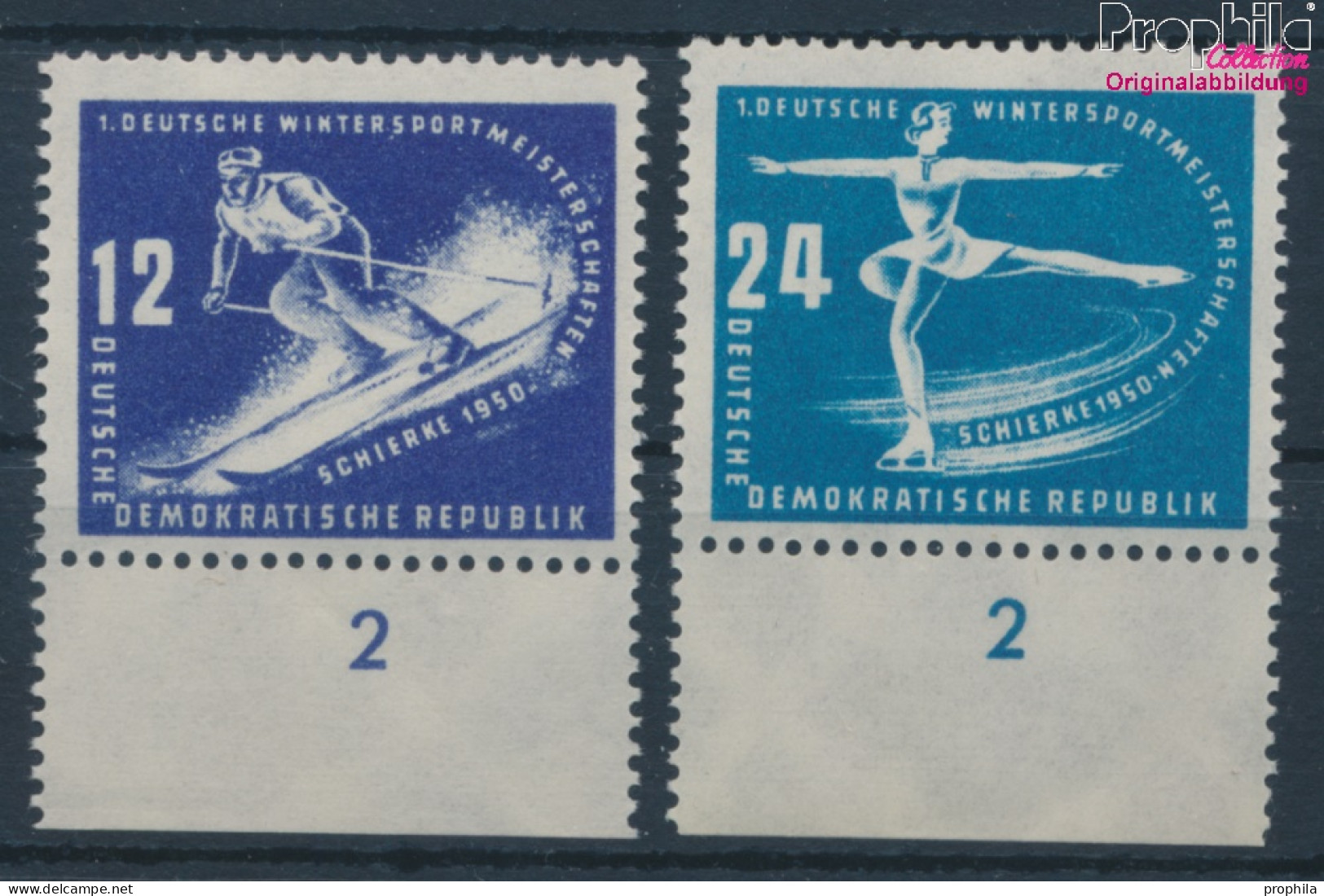 DDR 246-247 (kompl.Ausg.) Postfrisch 1950 Erste Wintersportmeisterschaften De (10393887 - Nuevos