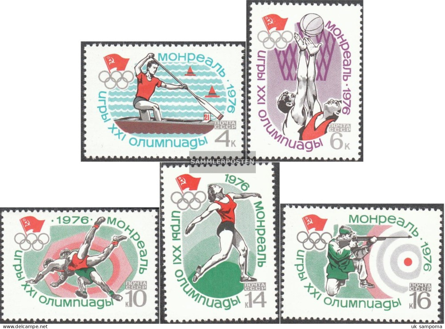 Soviet Union 4478-4482 (complete Issue) Unmounted Mint / Never Hinged 1976 Olympics Summer 76 - Nuevos