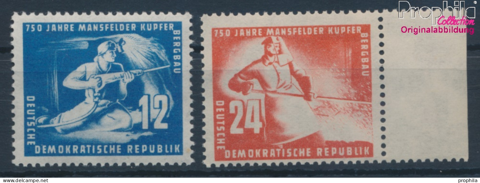 DDR 273-274 (kompl.Ausg.) Postfrisch 1950 750 Jahre Mansfelder Kupferschiefer (10393882 - Nuevos