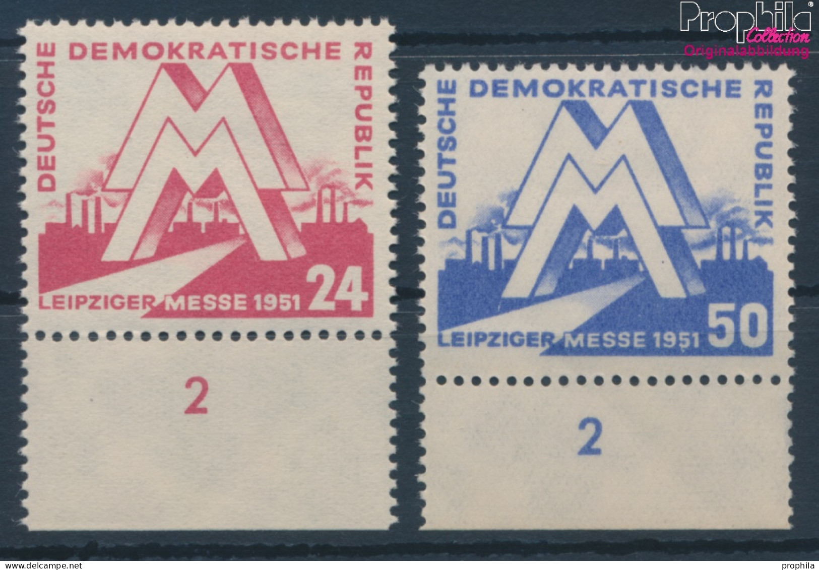 DDR 282-283 (kompl.Ausg.) Postfrisch 1951 Leipziger Frühjahrsmesse (10393880 - Nuevos