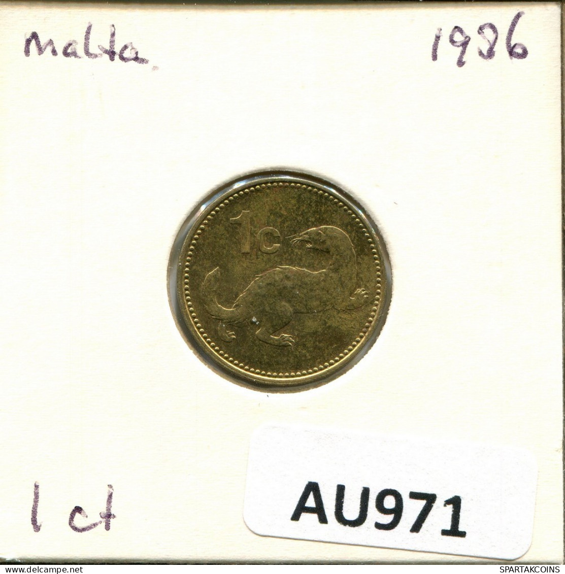 1 CENT 1986 MALTA Münze #AU971.D.A - Malte