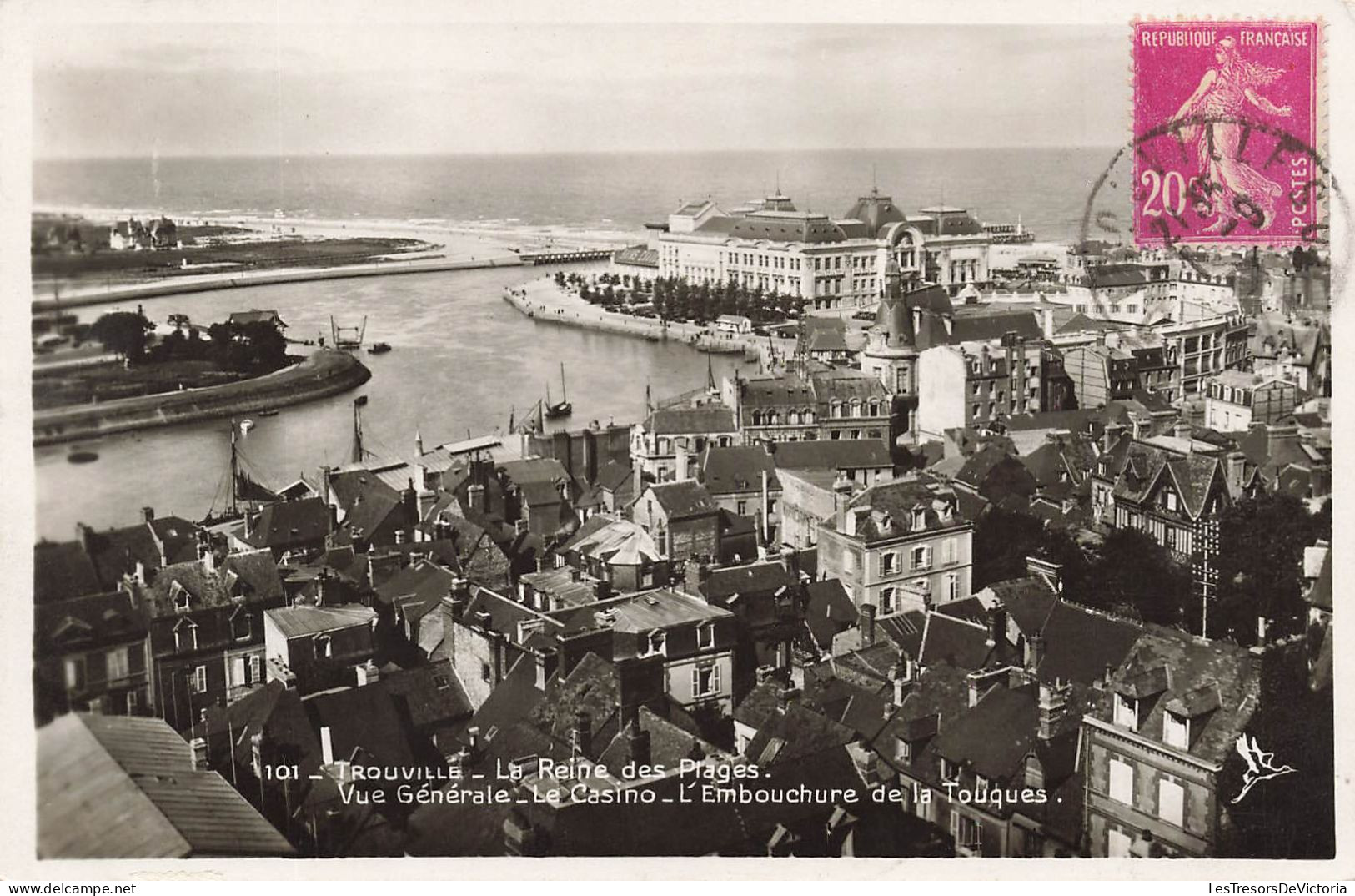 FRANCE - Trouville - La Reine Des Plages - Vue Générale - Le Casino - L'embouchure De La Touques- Carte Postale Ancienne - Trouville