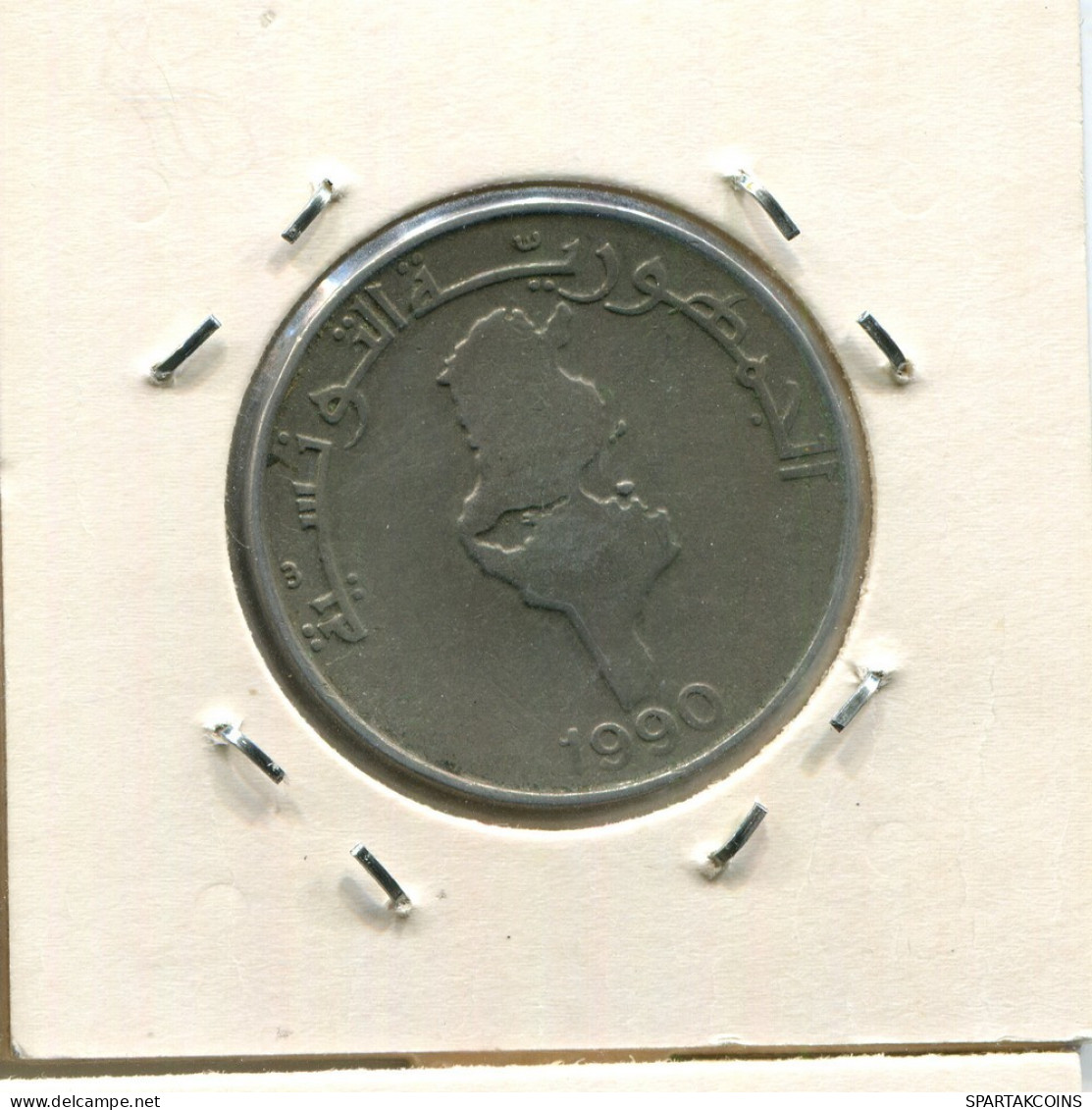 1 DINAR 1990 TUNESIEN TUNISIA Münze #AS122.D.A - Tunesië