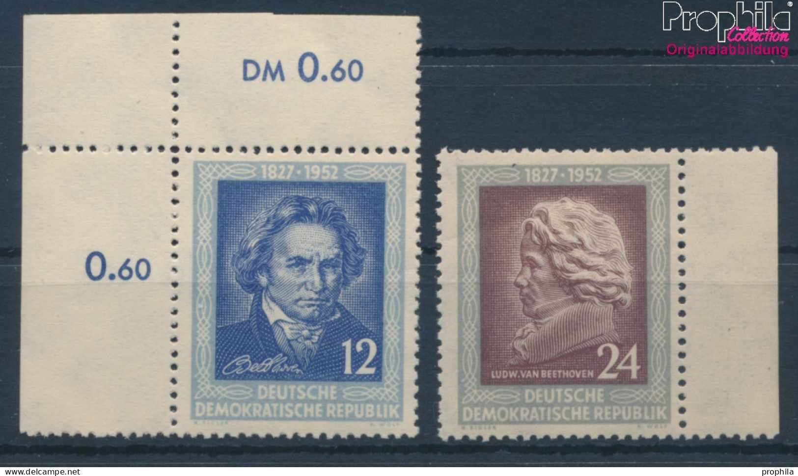 DDR 300-301 (kompl.Ausg.) Postfrisch 1952 125.Todestag Von Beethoven (10393874 - Nuevos