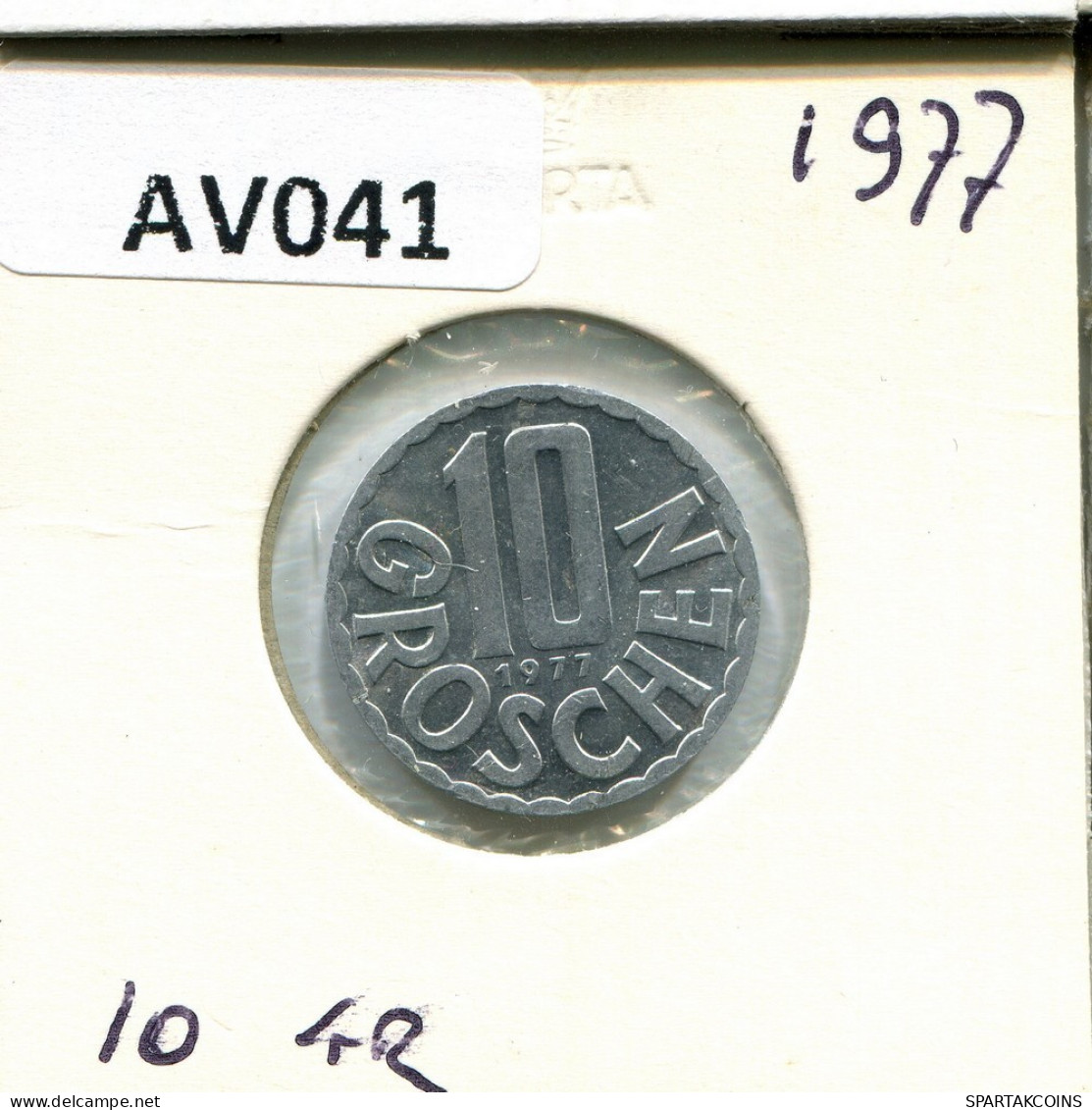 10 GROSCHEN 1977 AUSTRIA Coin #AV041.U.A - Oostenrijk
