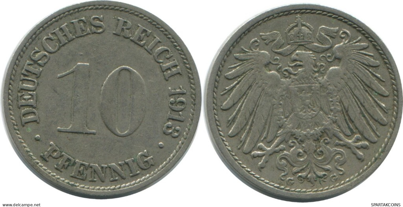 10 PFENNIG 1913 G ALLEMAGNE Pièce GERMANY #AE547.F.A - 10 Pfennig
