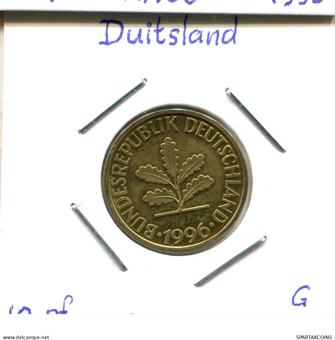 10 PFENNIG 1996 G BRD ALEMANIA Moneda GERMANY #DB504.E.A - 10 Pfennig