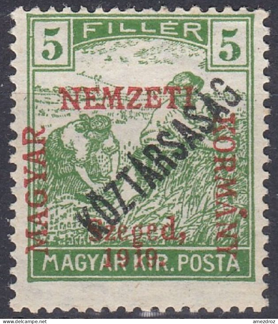 Hongrie Szeged 1919 Mi 29 * Moissonneurs (A14) - Szeged