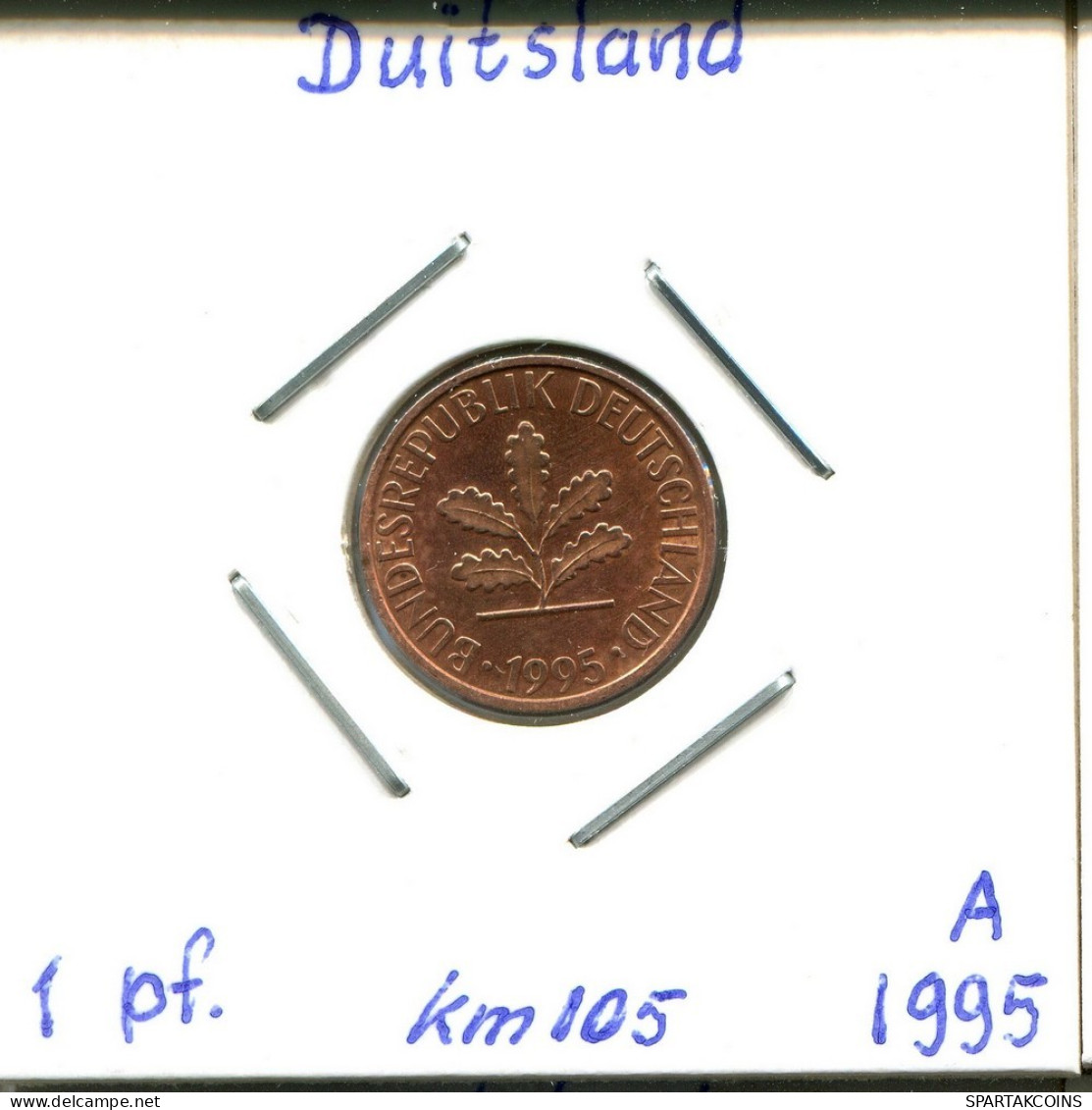 1 PFENNIG 1995 A BRD DEUTSCHLAND Münze GERMANY #DC127.D.A - 1 Pfennig