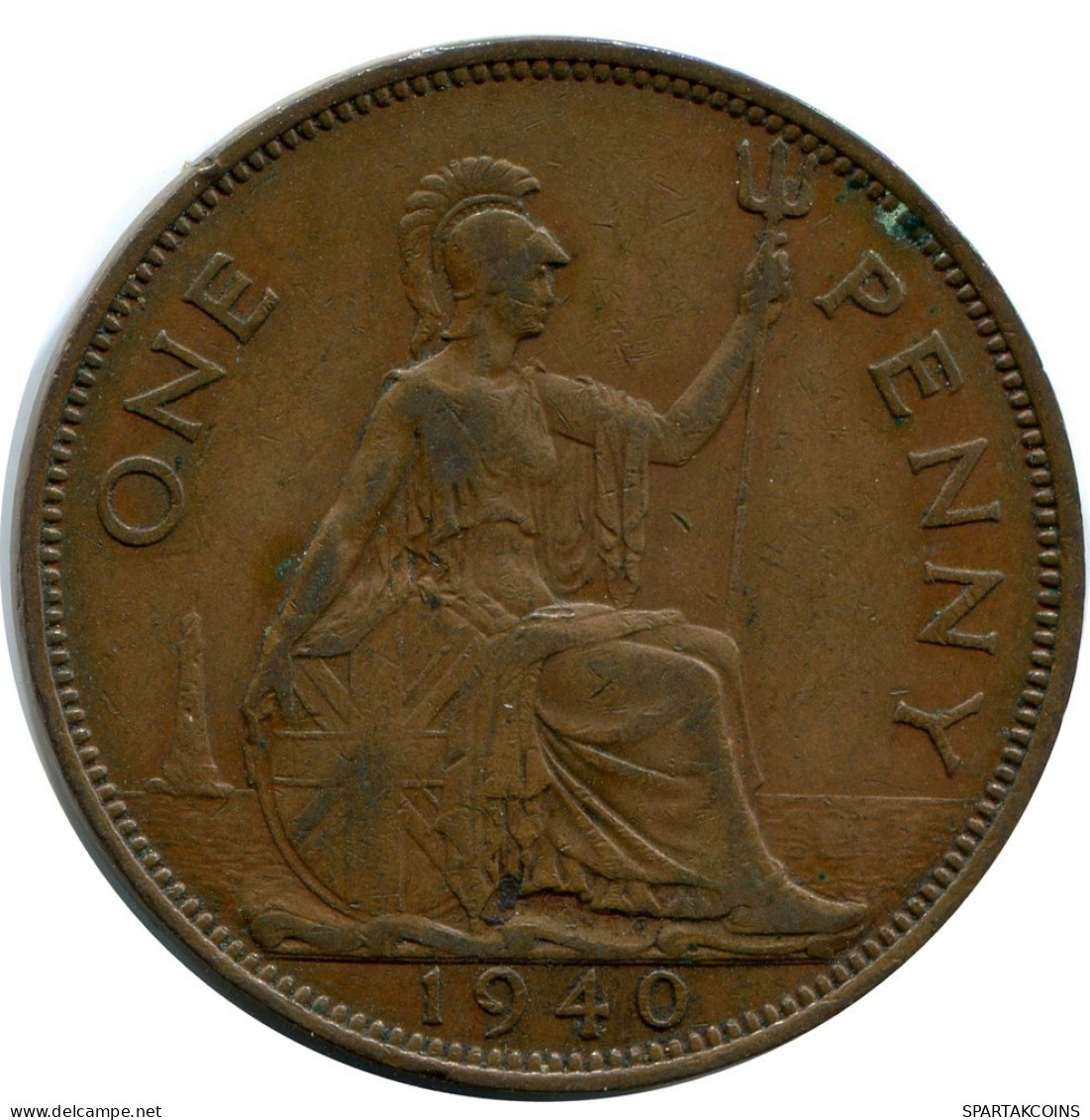 PENNY 1940 UK GROßBRITANNIEN GREAT BRITAIN Münze #BB024.D.A - D. 1 Penny