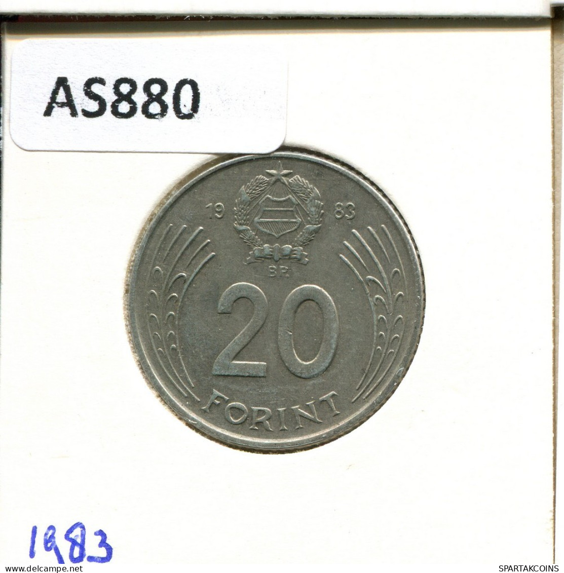 20 FORINT 1983 HUNGARY Coin #AS880.U.A - Hungría