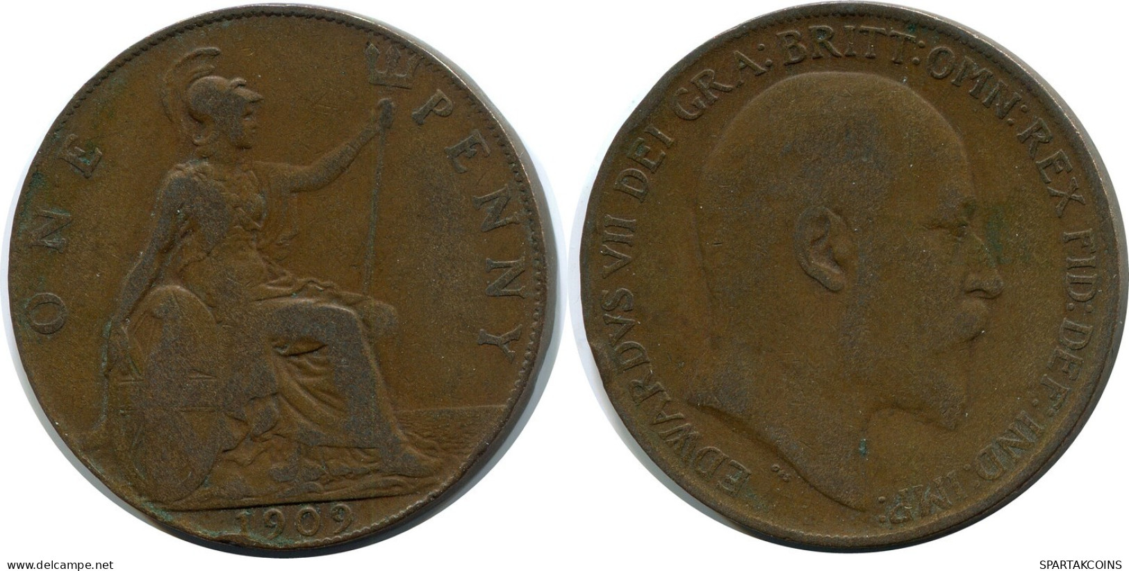 PENNY 1909 UK GBAN BRETAÑA GREAT BRITAIN Moneda #BB004.E.A - D. 1 Penny