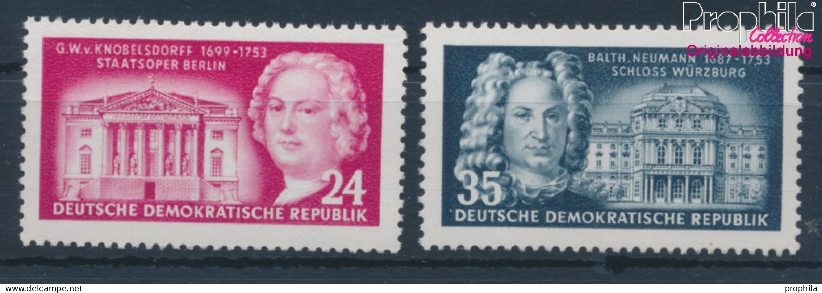 DDR 382-383 (kompl.Ausg.) Postfrisch 1953 200.Todestag Berühmter Dt. Baumeist (10393817 - Neufs