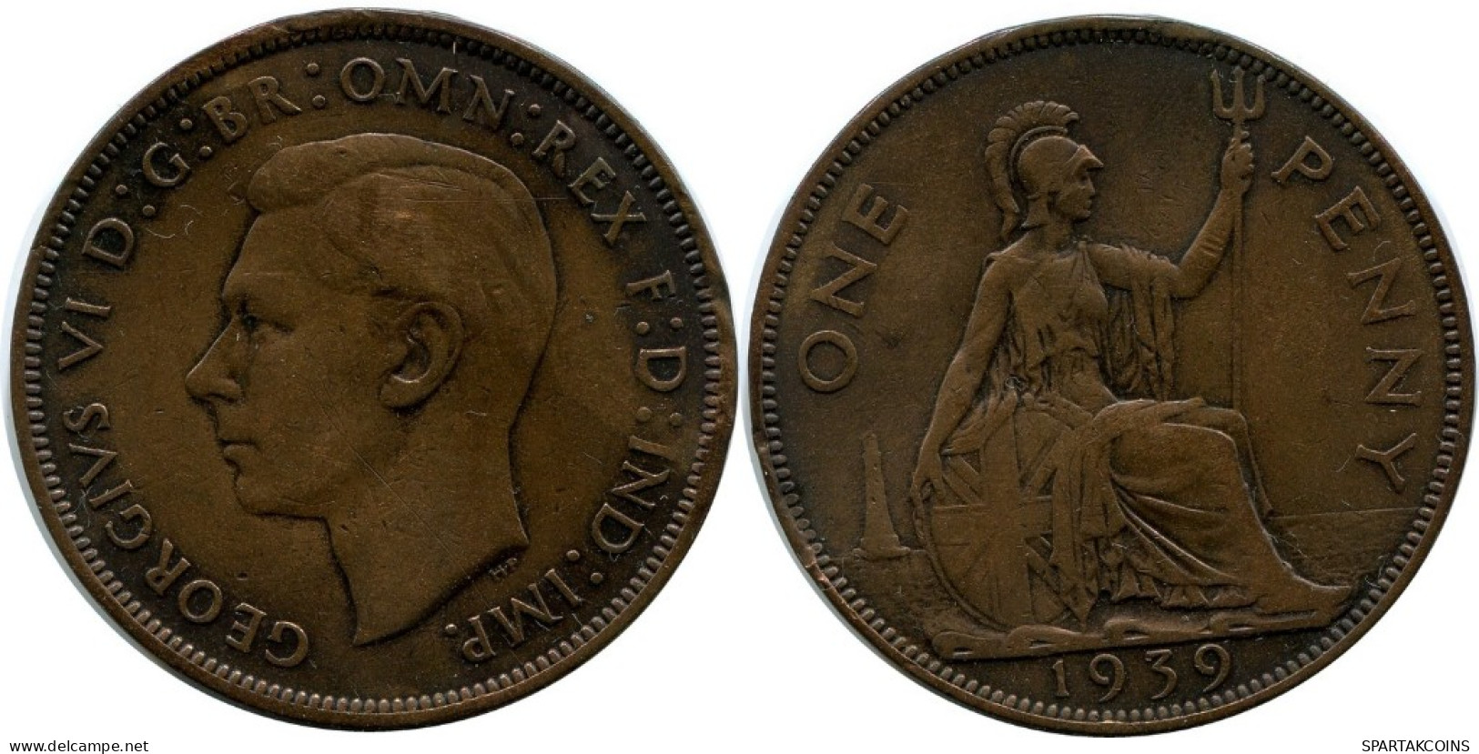 PENNY 1939 UK GRANDE-BRETAGNE GREAT BRITAIN Pièce #AN502.F.A - D. 1 Penny