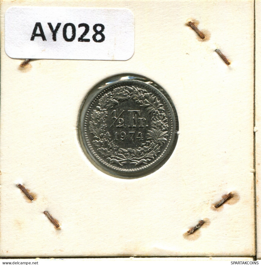 1/2 FRANC 1974 SWITZERLAND Coin #AY028.3.U.A - Sonstige & Ohne Zuordnung