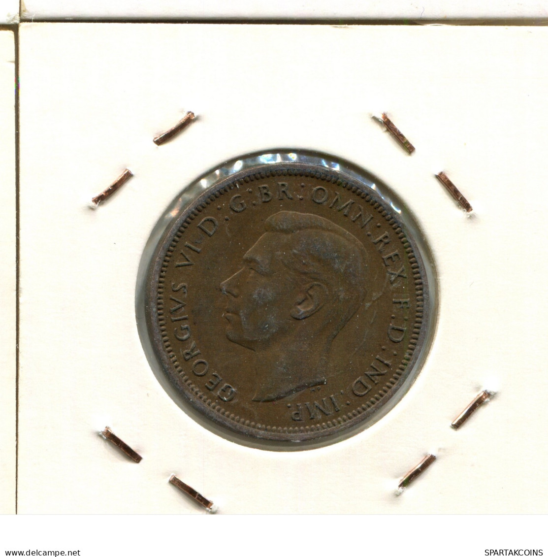 HALF PENNY 1948 UK GRANDE-BRETAGNE GREAT BRITAIN Pièce #AW025.F.A - C. 1/2 Penny