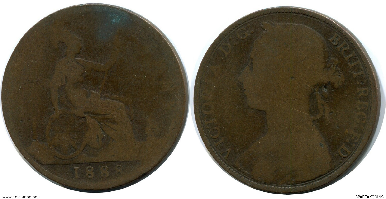 PENNY 1888 UK GRANDE-BRETAGNE GREAT BRITAIN Pièce #AZ780.F.A - D. 1 Penny