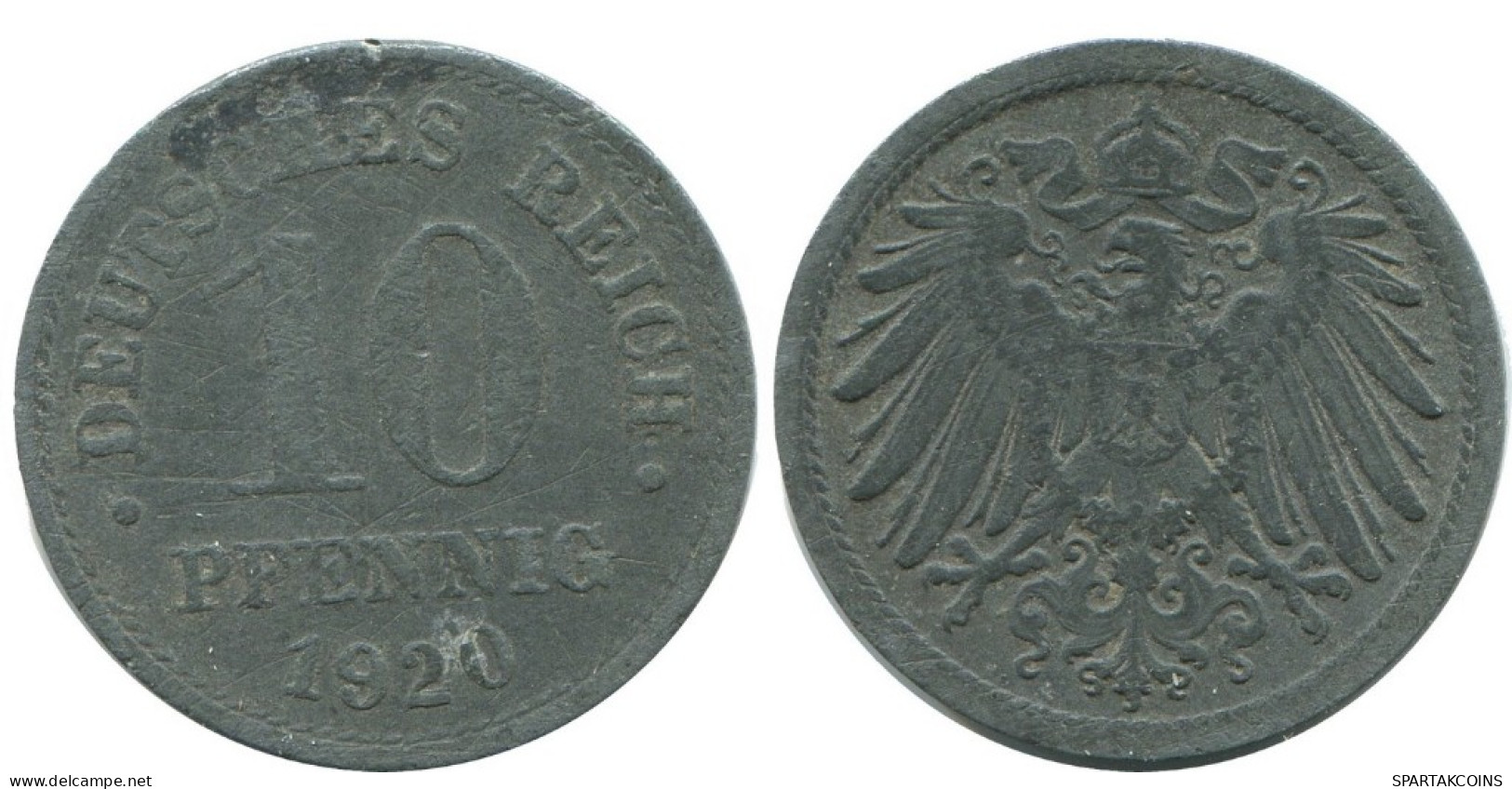 10 PFENNIG 1920 ALEMANIA Moneda GERMANY #AD517.9.E.A - 10 Rentenpfennig & 10 Reichspfennig