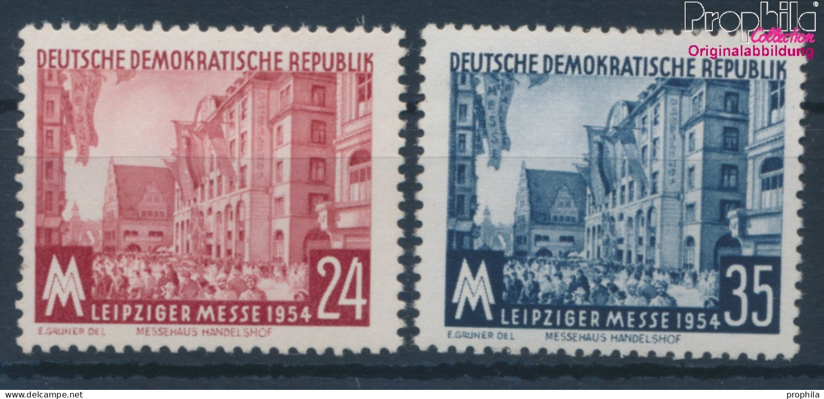 DDR 433-434 (kompl.Ausg.) Postfrisch 1954 Leipziger Herbstmesse (10393787 - Unused Stamps