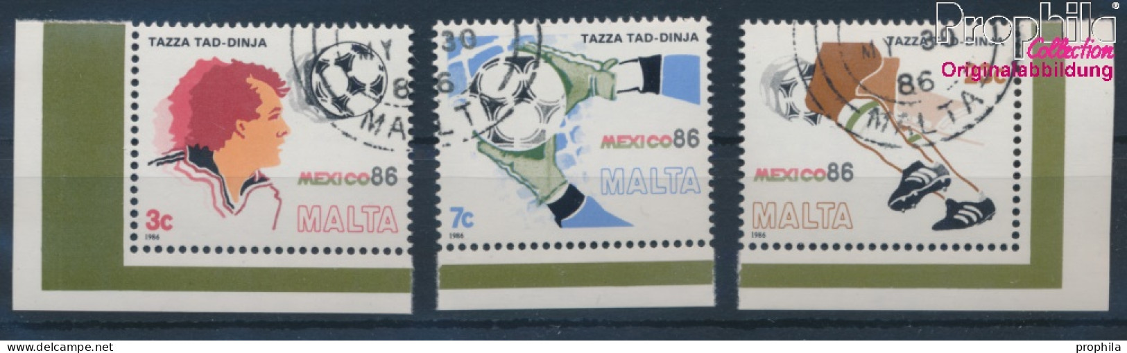 Malta 748-750 (kompl.Ausg.) Gestempelt 1986 Fußball (10388257 - Malte (...-1964)