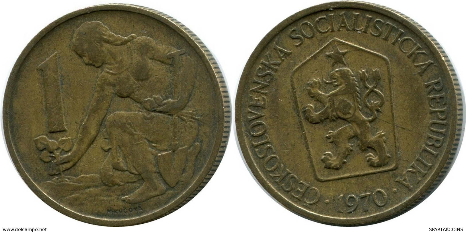 1 KORUNA 1970 CZECHOSLOVAKIA Coin #M10192.U.A - Tchécoslovaquie