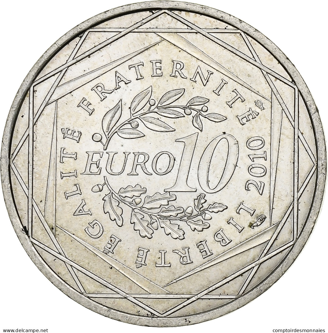 France, 10 Euro, Bretagne, 2010, Paris, Argent, SUP+, KM:1648 - France