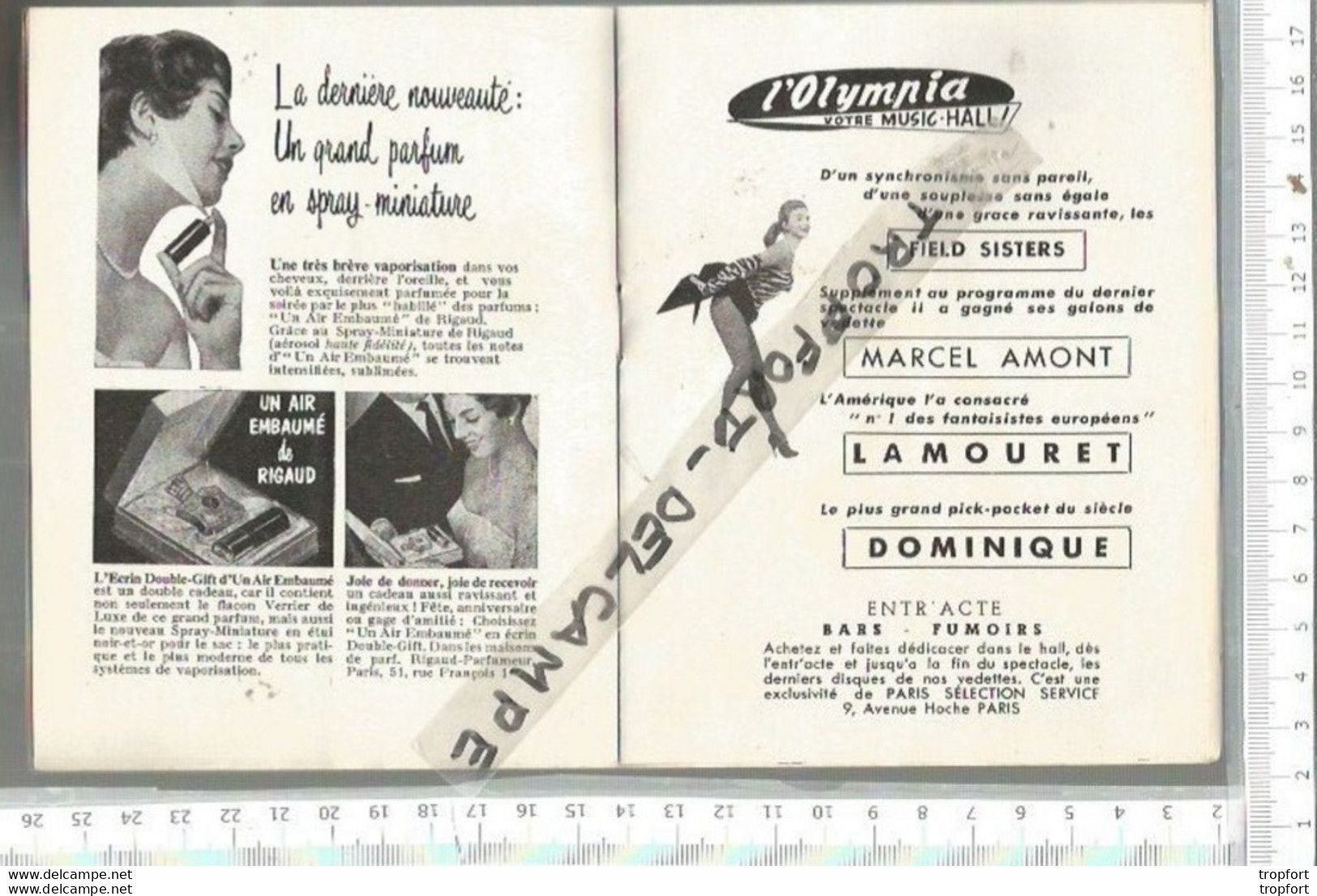 FF / PROGRAMME Ancien THEATRE L'OLYMPIA  EDITH PIAF  MARCEL AMONT - Programmes