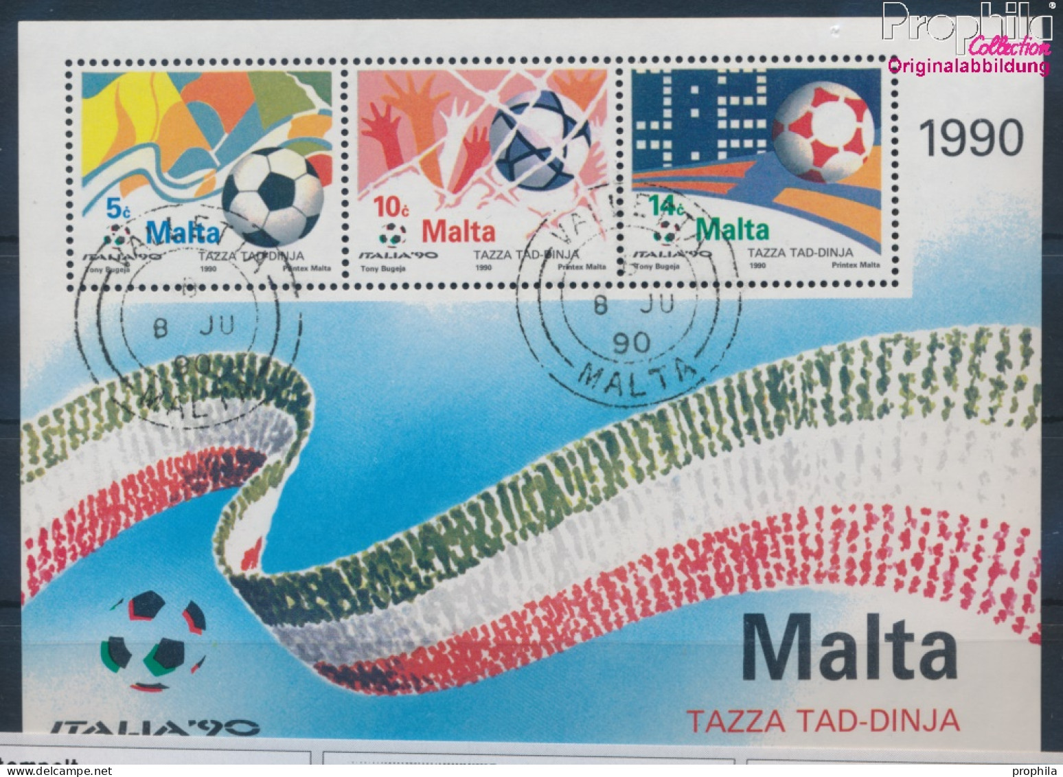 Malta Block11 (kompl.Ausg.) Gestempelt 1990 Fußball (10388255 - Malte (...-1964)