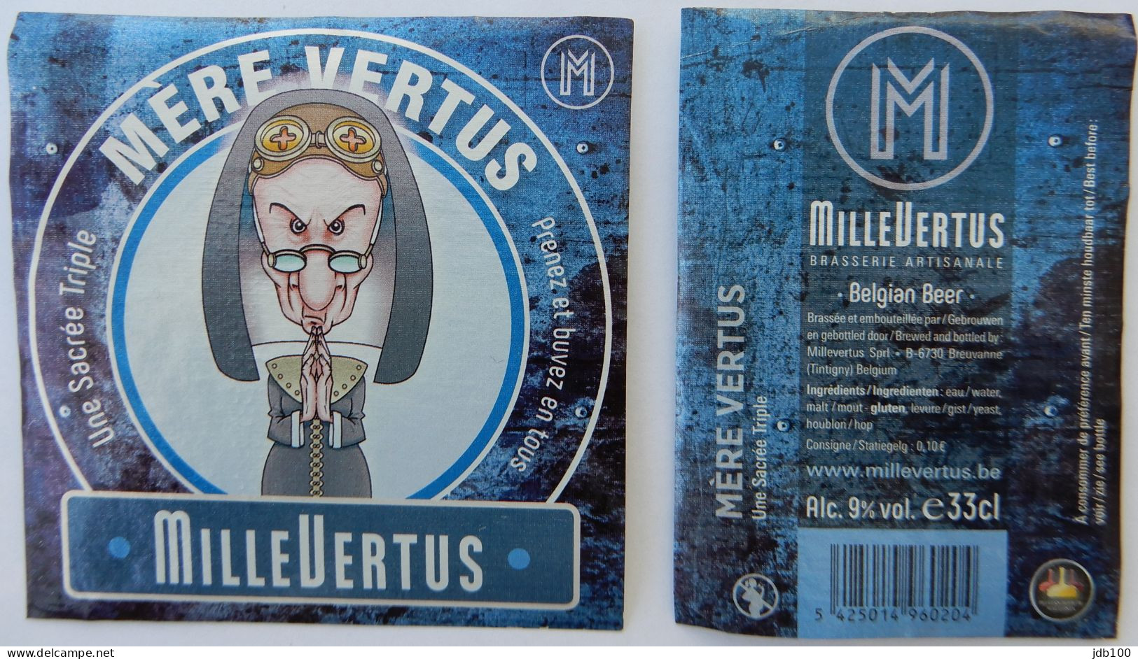 Bier Etiket (5L6), étiquette De Bière, Beer Label, Mère Vertus Brouwerij Millevertus - Bière