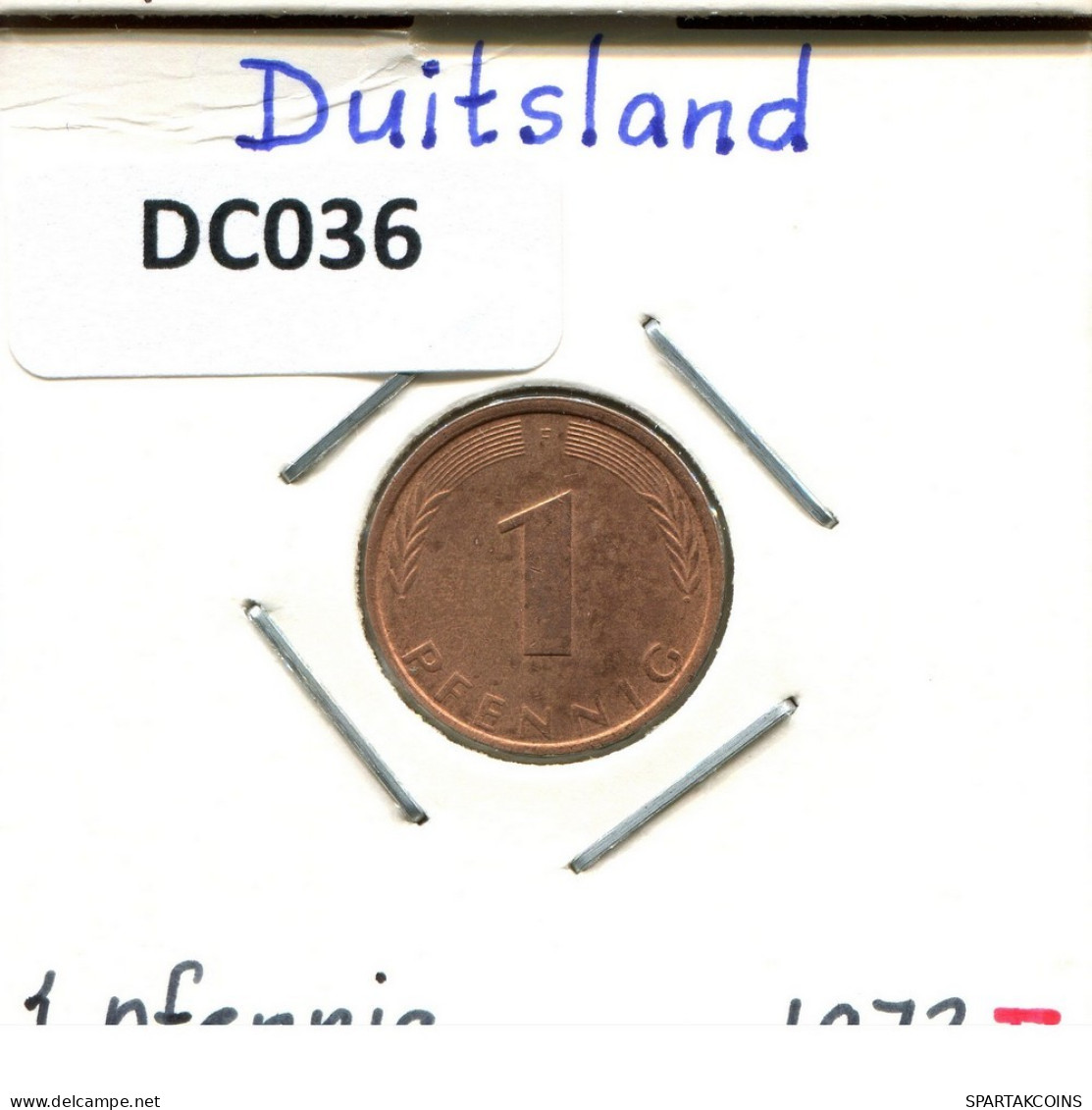 1 PFENNIG 1973 F BRD ALEMANIA Moneda GERMANY #DC036.E.A - 1 Pfennig