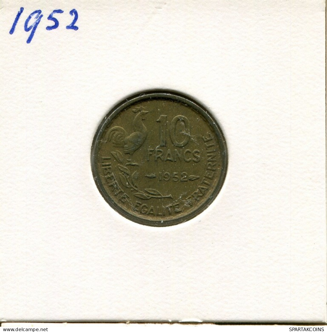 10 FRANCS 1952 FRANCIA FRANCE Moneda #AK856.E.A - 10 Francs