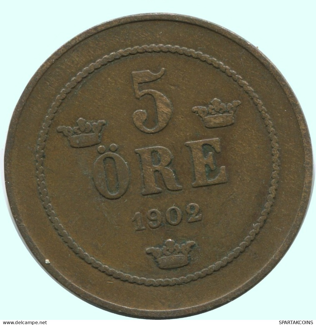 5 ORE 1902 SUECIA SWEDEN Moneda #AC671.2.E.A - Svezia