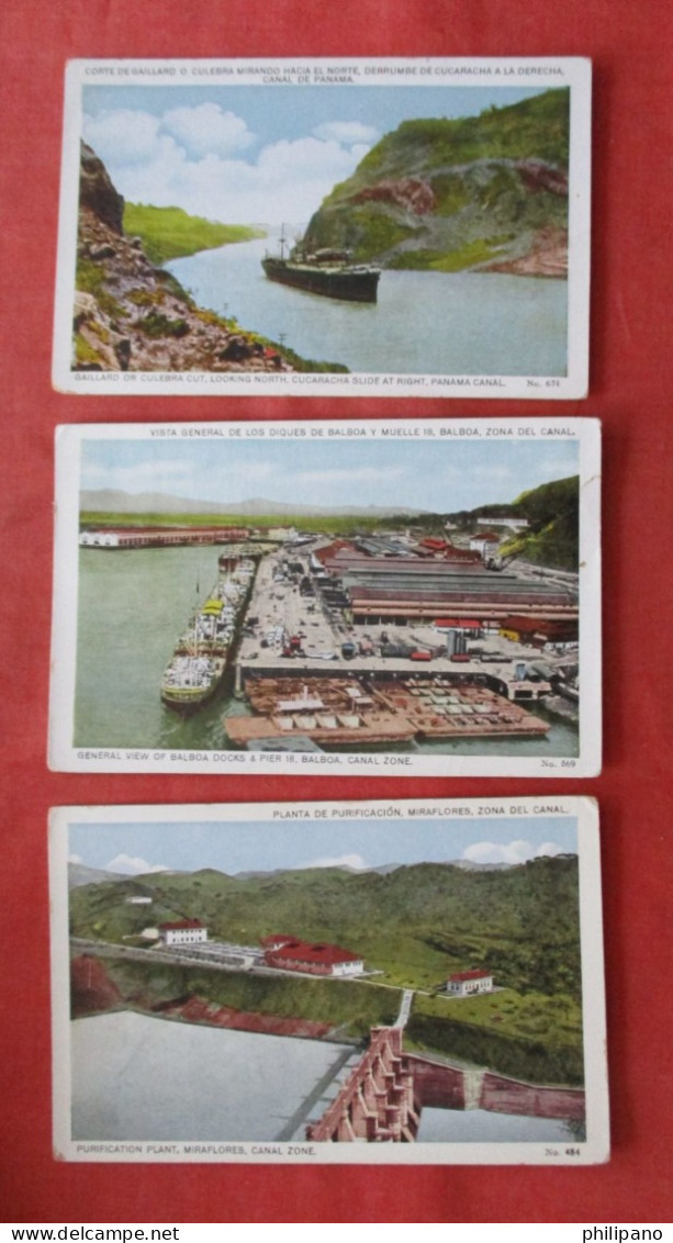 Lot Of 3 Cards.   Canal  Panama Ref 6387 - Panamá