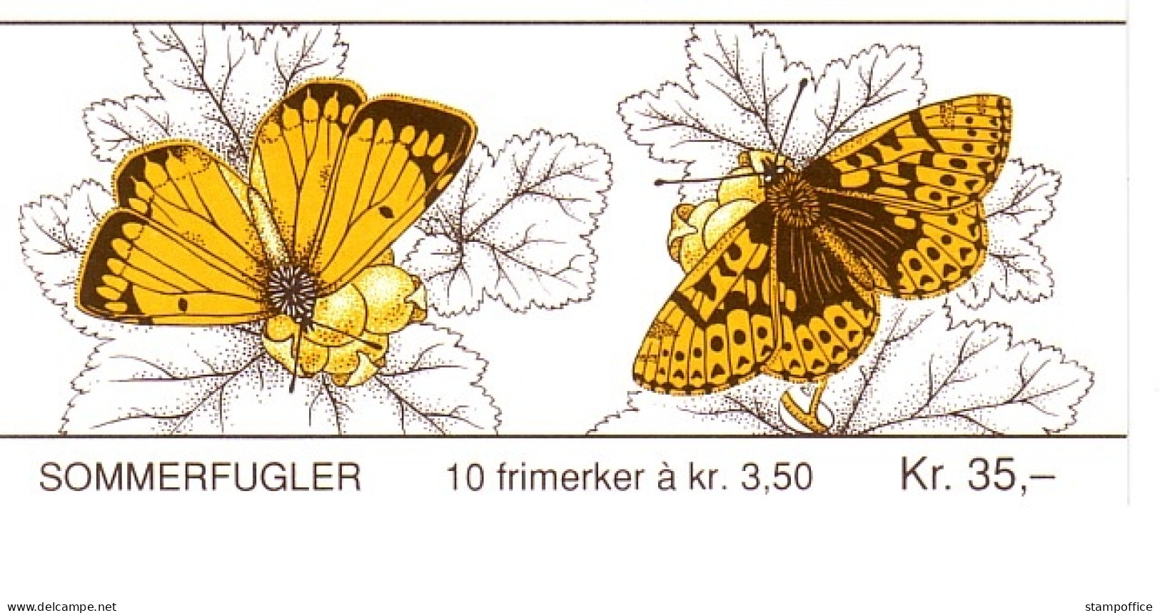 NORWEGEN MH 22 POSTFRISCH(MINT) SCHMETTERLINGE 1994 - Markenheftchen